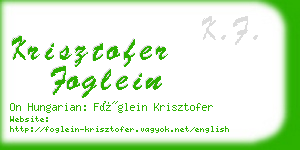 krisztofer foglein business card